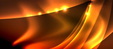 Abstract background. Shiny design neon waves with light effects, techno trendy design. Vector Illustration For Wallpaper, Banner, Background, Card, Book Illustration, landing page