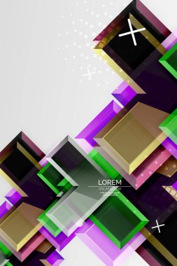 Metal ok şeklindeki arka plan. Duvar kağıdı, bayrak, arkaplan, kart, kitap illüstrasyonu, iniş sayfası için 3d efektli soyut geometrik arkaplan