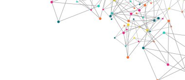 Hat noktaları bağlantıları, üçgen teknoloji tasarımı. Soyut geometrik arkaplan