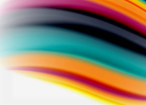 Líneas de onda fondo abstracto, diseño de seda suave con colores de estilo arco iris. Ondas líquidas de color fluido. Ilustración vectorial — Archivo Imágenes Vectoriales