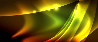 Abstract background. Shiny design neon waves with light effects, techno trendy design. Vector Illustration For Wallpaper, Banner, Background, Card, Book Illustration, landing page