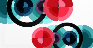 Soyut arkaplan, renkli daireler geometrik bileşim. Duvar Kağıdı, Sancak, Arkaplan, Kart, Kitap İllüstrasyonu, İniş Sayfası