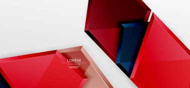 Metal parlak geometrik şekiller ve üç boyutlu efekt bileşimi. Duvar kağıdı, bayrak, arkaplan, kart, kitap illüstrasyonu, iniş sayfası için tekno fütüristik vektör soyut arkaplan