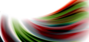 Beyaz, sıvı sıvı renk dalgalarında ipeksi çizgiler. Vector Illustrations for Duvar Kağıdı, Banner, Arkaplan, Kart, Kitap, İllüstrasyon, iniş sayfası, kapak, pankart, poster, afiş, el ilanı, tasarım