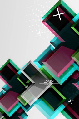 Metal ok şeklindeki arka plan. Duvar kağıdı, bayrak, arkaplan, kart, kitap illüstrasyonu, iniş sayfası için 3d efektli soyut geometrik arkaplan