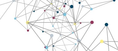 Hat noktaları bağlantıları, üçgen teknoloji tasarımı. Soyut geometrik arkaplan