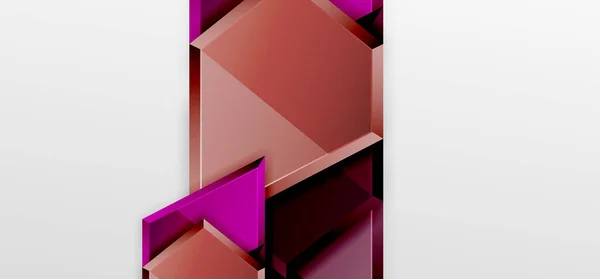 Metallblanka glänsande geometriska former med 3d effekt sammansättning. Techno futuristiska vektor abstrakt bakgrund för Bakgrund, Banner, Bakgrund, Kort, Bokillustration, landningssida — Stock vektor