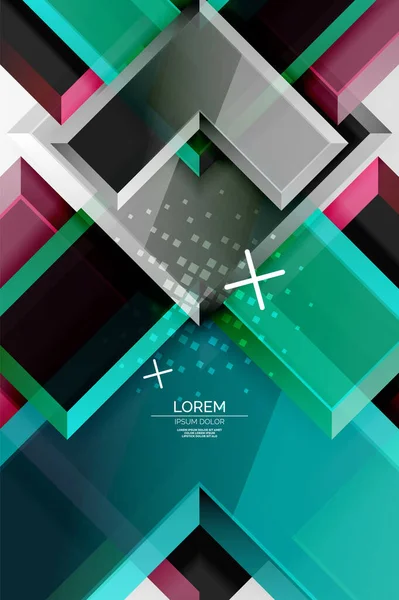 Metalen pijl vorm achtergrond. Abstracte geometrische achtergrond met 3D-effect compositie Voor Wallpaper, Banner, Achtergrond, Kaart, Boek Illustratie, landing page — Stockvector