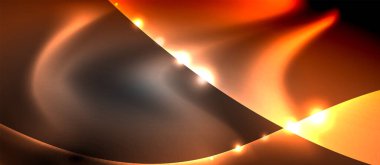 Abstract background. Shiny design neon waves with light effects, techno trendy design. Vector Illustration For Wallpaper, Banner, Background, Card, Book Illustration, landing page