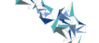 Hat noktaları bağlantıları, üçgen teknoloji tasarımı. Soyut geometrik arkaplan