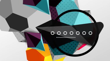Abstract background - 3d polygonal geometric shapes composition. Vector Illustration For Wallpaper, Banner, Background, Card, Book Illustration, landing page
