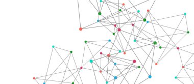 Hat noktaları bağlantıları, üçgen teknoloji tasarımı. Soyut geometrik arkaplan