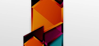 Metal parlak geometrik şekiller ve üç boyutlu efekt bileşimi. Duvar kağıdı, bayrak, arkaplan, kart, kitap illüstrasyonu, iniş sayfası için tekno fütüristik vektör soyut arkaplan