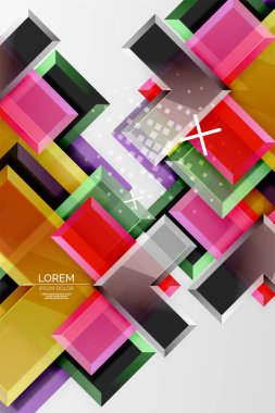 Metal ok şeklindeki arka plan. Duvar kağıdı, bayrak, arkaplan, kart, kitap illüstrasyonu, iniş sayfası için 3d efektli soyut geometrik arkaplan