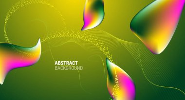 Sıvı sıvı renk gradyan arka plan tasarımı. Vektör illüstrasyonu