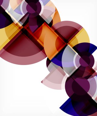 Soyut arkaplan, daire ve üçgen dizaynı üst üste binen şekiller. Geometrik modaya uygun şablon. Duvar Kağıdı, Sancak, Arkaplan, Kart, Kitap İllüstrasyonu, İniş Sayfası