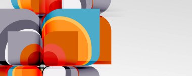 Abstract background - geometric cut paper design flower or square shape composition. Vector Illustration For Wallpaper, Banner, Background, Card, Book Illustration, landing page