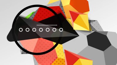 Abstract background - 3d polygonal geometric shapes composition. Vector Illustration For Wallpaper, Banner, Background, Card, Book Illustration, landing page
