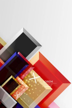 Metal ok şeklindeki arka plan. Duvar kağıdı, bayrak, arkaplan, kart, kitap illüstrasyonu, iniş sayfası için 3d efektli soyut geometrik arkaplan