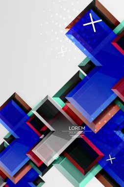 Metal ok şeklindeki arka plan. Duvar kağıdı, bayrak, arkaplan, kart, kitap illüstrasyonu, iniş sayfası için 3d efektli soyut geometrik arkaplan