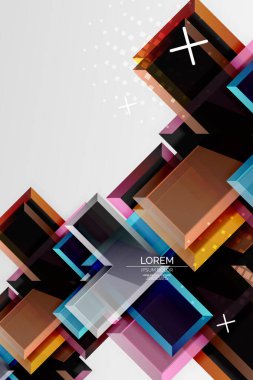 Metal ok şeklindeki arka plan. Duvar kağıdı, bayrak, arkaplan, kart, kitap illüstrasyonu, iniş sayfası için 3d efektli soyut geometrik arkaplan