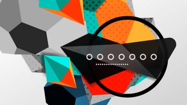 Abstract background - 3d polygonal geometric shapes composition. Vector Illustration For Wallpaper, Banner, Background, Card, Book Illustration, landing page