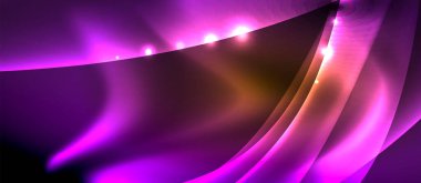 Abstract background. Shiny design neon waves with light effects, techno trendy design. Vector Illustration For Wallpaper, Banner, Background, Card, Book Illustration, landing page