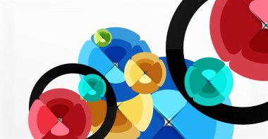 Soyut arkaplan, renkli daireler geometrik bileşim. Duvar Kağıdı, Sancak, Arkaplan, Kart, Kitap İllüstrasyonu, İniş Sayfası