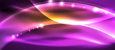 Abstract background. Shiny design neon waves with light effects, techno trendy design. Vector Illustration For Wallpaper, Banner, Background, Card, Book Illustration, landing page