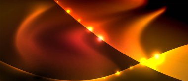 Abstract background. Shiny design neon waves with light effects, techno trendy design. Vector Illustration For Wallpaper, Banner, Background, Card, Book Illustration, landing page