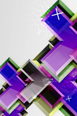 Metal ok şeklindeki arka plan. Duvar kağıdı, bayrak, arkaplan, kart, kitap illüstrasyonu, iniş sayfası için 3d efektli soyut geometrik arkaplan