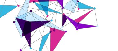 Hat noktaları bağlantıları, üçgen teknoloji tasarımı. Soyut geometrik arkaplan