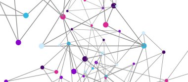 Hat noktaları bağlantıları, üçgen teknoloji tasarımı. Soyut geometrik arkaplan