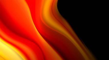 Siyah arkaplanda sıvı renk eğimleri