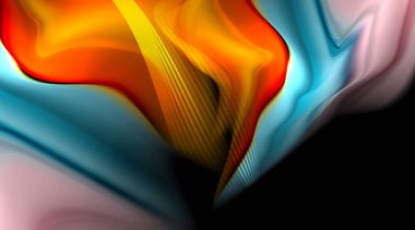 Siyah arkaplanda sıvı renk eğimleri