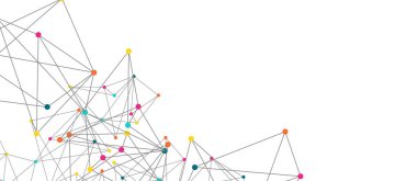 Hat noktaları bağlantıları, üçgen teknoloji tasarımı. Soyut geometrik arkaplan