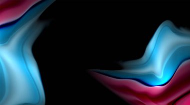 Siyah arkaplanda sıvı renk eğimleri