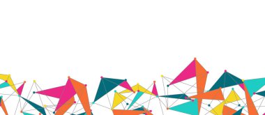 Hat noktaları bağlantıları, üçgen teknoloji tasarımı. Soyut geometrik arkaplan