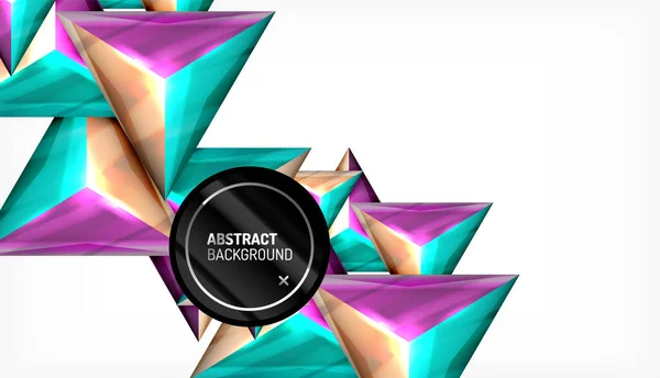 三角形の幾何学的ベクトル抽象的背景 — ストックベクタ