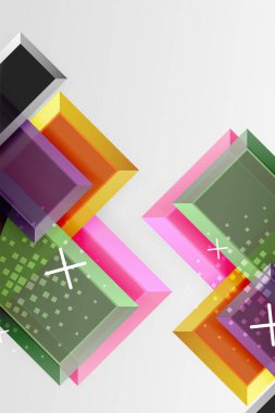 Metal ok şeklindeki arka plan. Duvar kağıdı, bayrak, arkaplan, kart, kitap illüstrasyonu, iniş sayfası için 3d efektli soyut geometrik arkaplan