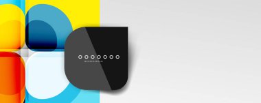 Abstract background - geometric cut paper design flower or square shape composition. Vector Illustration For Wallpaper, Banner, Background, Card, Book Illustration, landing page