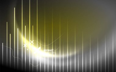 Soyut arkaplan - Duvar kağıdı, Banner, Arkaplan, Kart, Kitap İllüstrasyonu, İniş sayfası için neon çizgi tasarımı