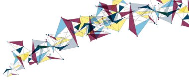 Hat noktaları bağlantıları, üçgen teknoloji tasarımı. Soyut geometrik arkaplan