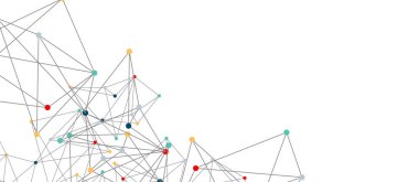 Hat noktaları bağlantıları, üçgen teknoloji tasarımı. Soyut geometrik arkaplan