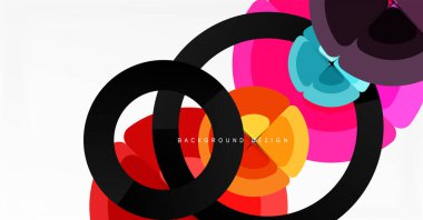 Soyut arkaplan, renkli daireler geometrik bileşim. Duvar Kağıdı, Sancak, Arkaplan, Kart, Kitap İllüstrasyonu, İniş Sayfası