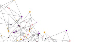 Hat noktaları bağlantıları, üçgen teknoloji tasarımı. Soyut geometrik arkaplan