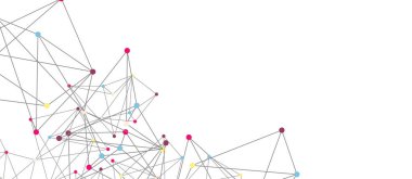 Hat noktaları bağlantıları, üçgen teknoloji tasarımı. Soyut geometrik arkaplan