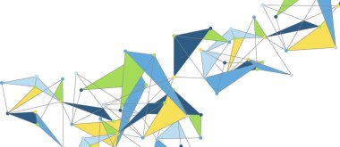 Hat noktaları bağlantıları, üçgen teknoloji tasarımı. Soyut geometrik arkaplan