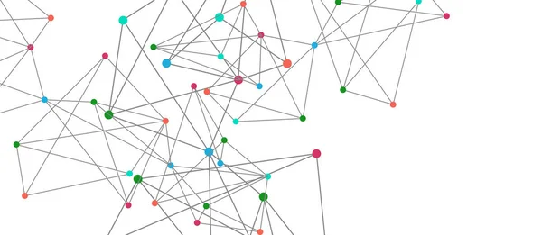 Linienpunkte Verbindungen, dreieckige Technologie Design. Abstrakter geometrischer Hintergrund — Stockvektor