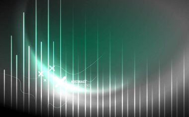 Soyut arkaplan - Duvar kağıdı, Banner, Arkaplan, Kart, Kitap İllüstrasyonu, İniş sayfası için neon çizgi tasarımı